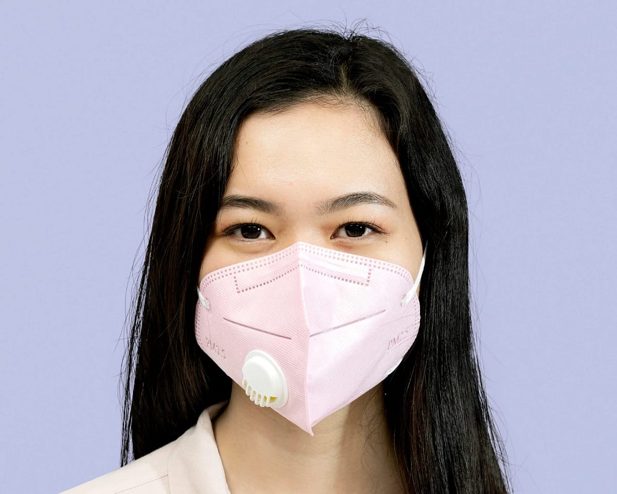 Woman wearing mask portrait, during the new normal