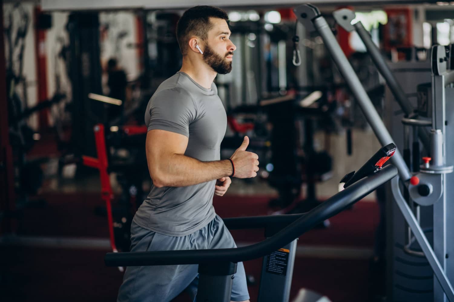 a man training in gym